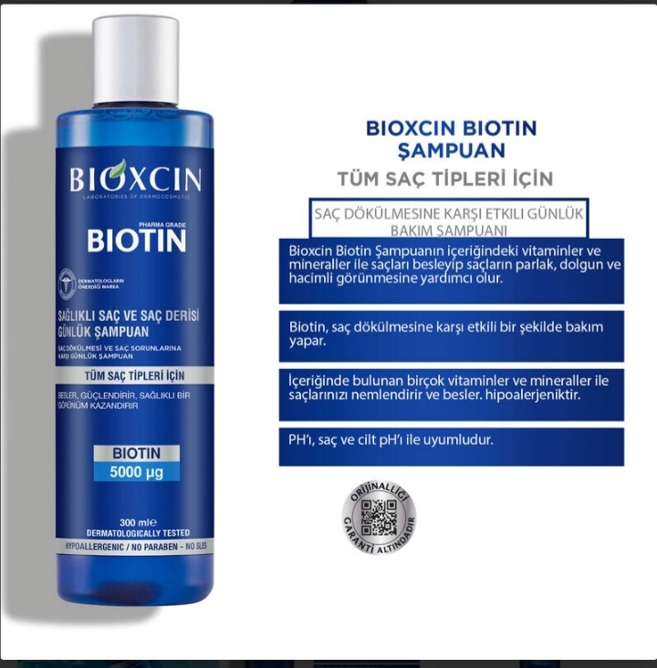 شامپو ضد ریزش و تقویت کننده بیوتین آکوا ترمال بیوکسین BIOXIN BIOTIN AQUA THERMAL